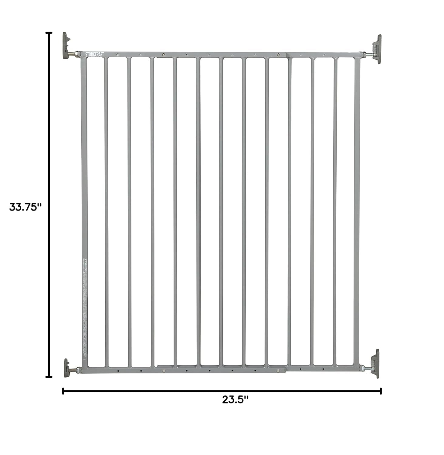 Storkcraft Easy Walk-Thru Tall Metal Safety Gate (White, Black, Gray) – 33.75 Inches Tall, Easy to Install, Pet-Friendly, Durable Metal Hardware, Ideal for Taller Children and Larger Pets