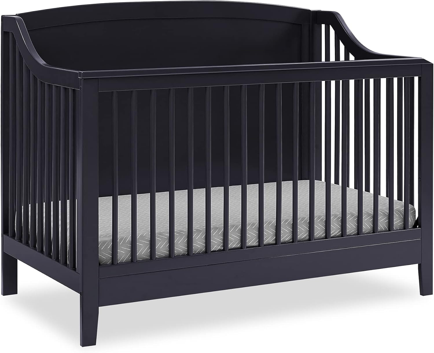 Delta Children Campbell 6-In-1 Convertible Crib - Greenguard Gold Certified, Midnight Grey