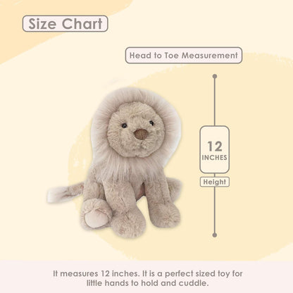 MON AMI Luca the Lion Stuffed Animal – 12”, Lion Plush Toy, Soft Stuffed Toy Plushies for Babies/Toddlers, Gifts for Kids of All Ages, Zoo Animals