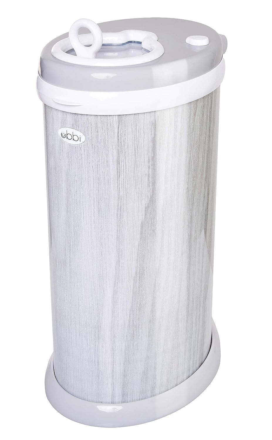 Ubbi Steel Diaper Pail, Odor Locking, No Special Bag Required, Award-Winning, Registry Must-Have, Woodgrain