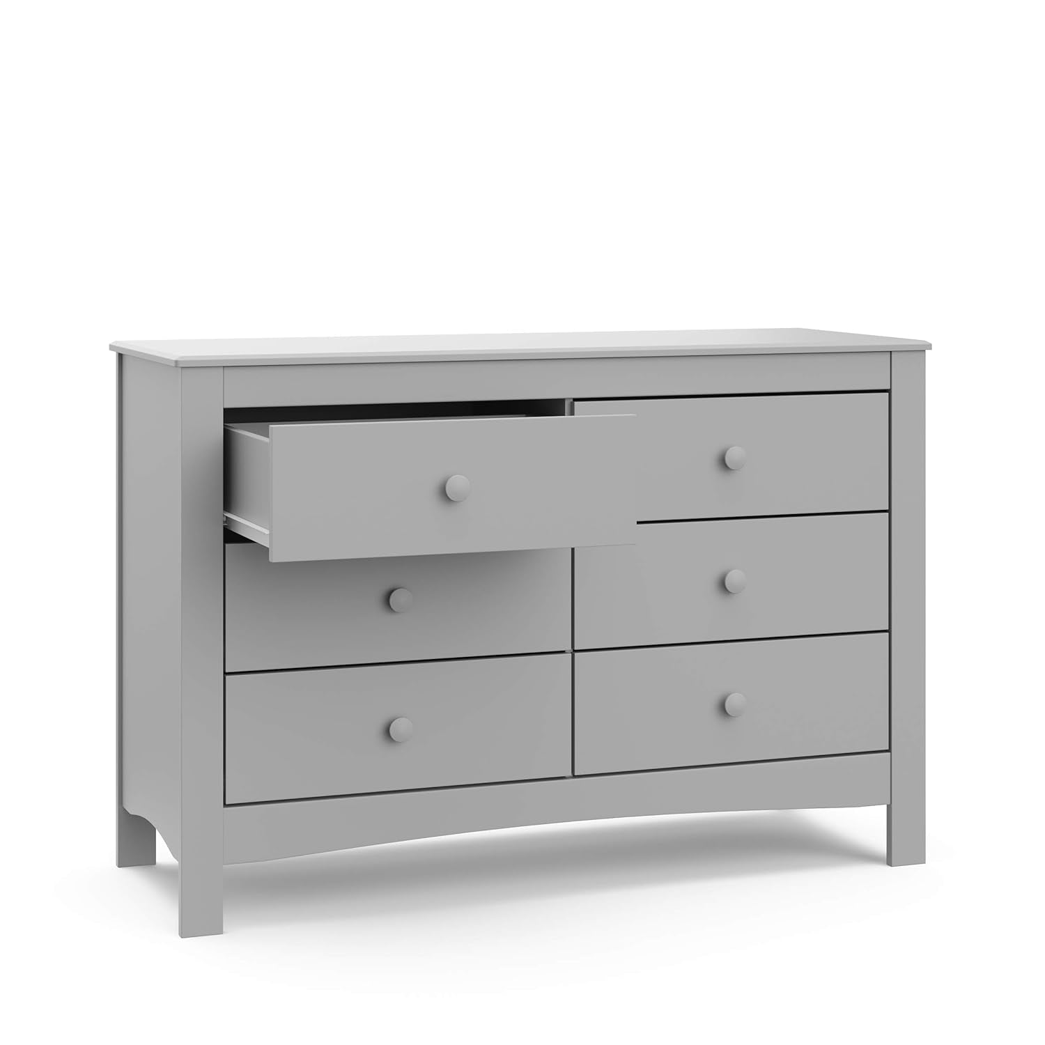 Graco Noah 6 Drawer Double Dresser (Pebble Gray) - GREENGUARD Gold Certified, 6 Drawer Double Dresser for Kids Bedroom, Universal Design for Nursery and Kids Bedroom