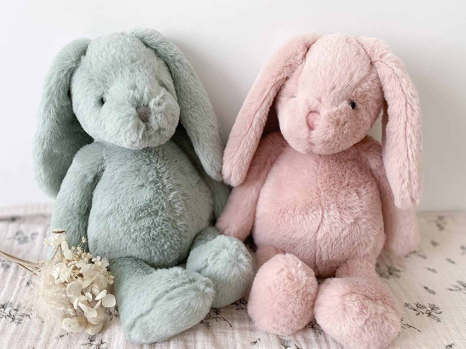 MON AMI Clover the Bunny Stuffed Animal – 11” Sage Green, Soft & Cuddly, Huggable Rabbit Plush Toy, Nursery Décor, Easter for Kids of All Ages