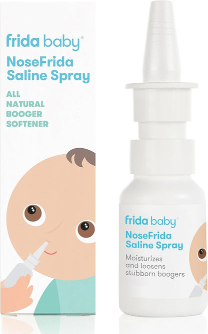 Frida Baby Nosefrida Nasal Saline Spray, Baby Saline Drops + Spray to Soften Nasal Passages, 0.68 Fl Oz