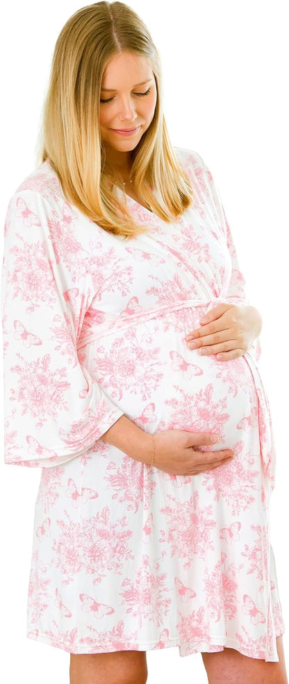 Rufflebutts Softsnooze™ Viscose from Bamboo Women'S One Size Maternity Robe