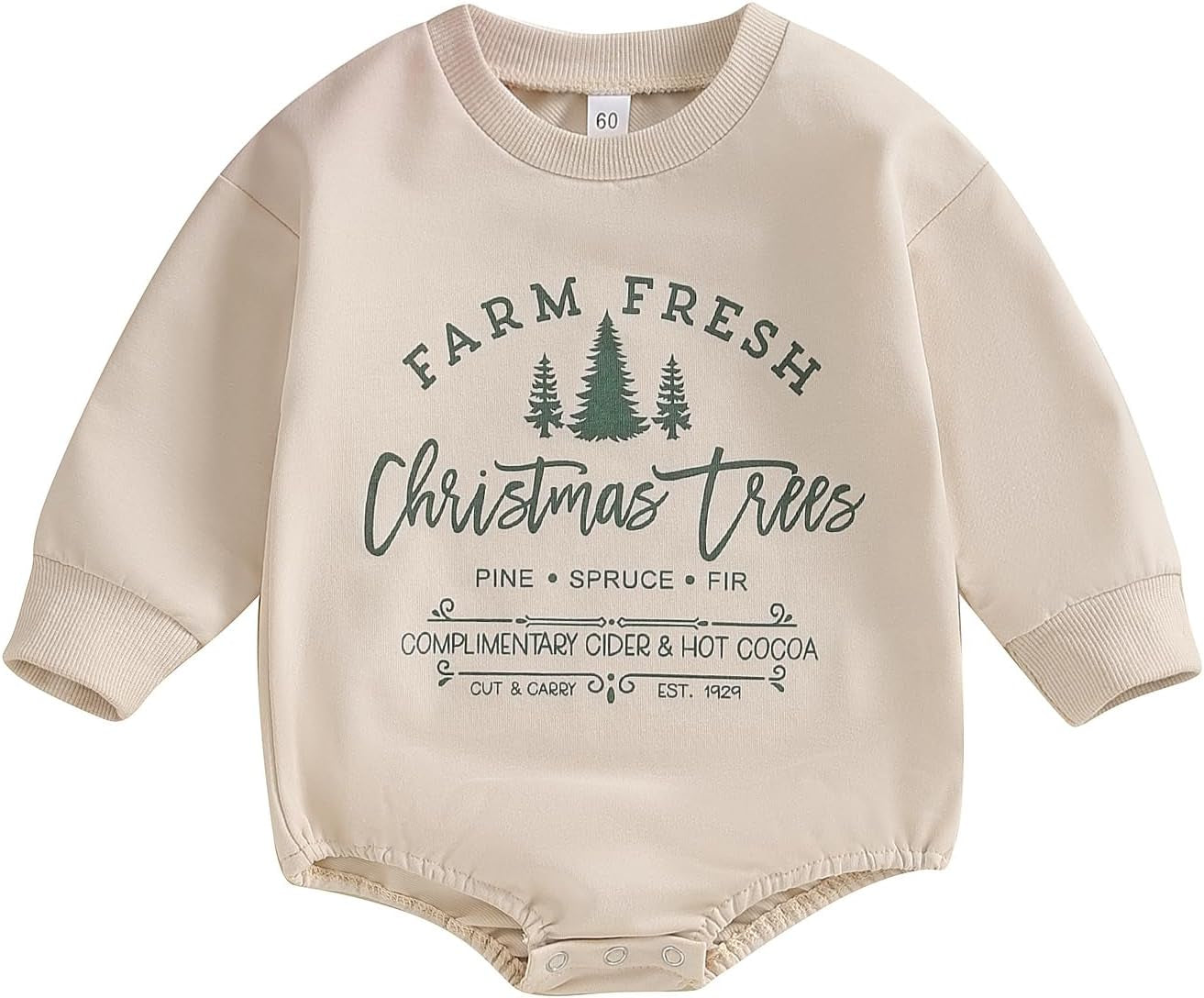 My First Christmas Outfit Baby Girl Boy Letter Bubble Romper Oversized Onesie Sweatshirt Fall Winter Clothes