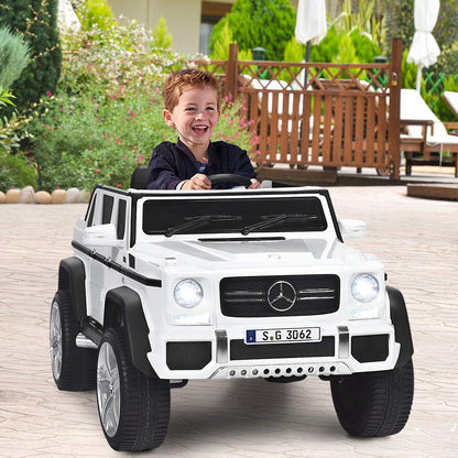 Costzon Ride on Car, Licensed Mercedes-Benz Maybach, 12V Battery Powered Vehicle Toy W/ 2 Motors, Remote Control, 3 Speeds, Lights, Horn, Music, Aux, Storage, Truck, Electric Car for Kids (Navy)