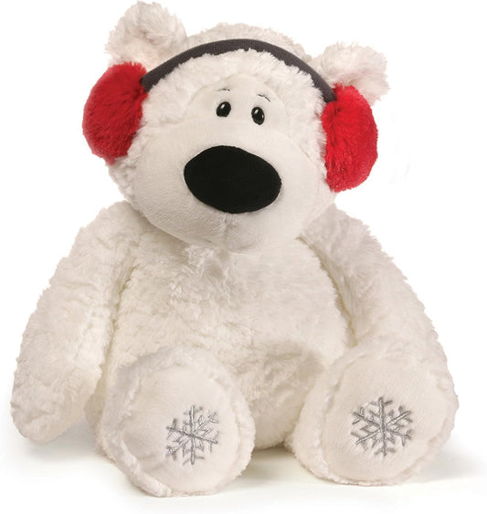 "GUND Blizzard Teddy Bear Holiday Stuffed Animal Plush, 16""", White, Red, Black (4059079)