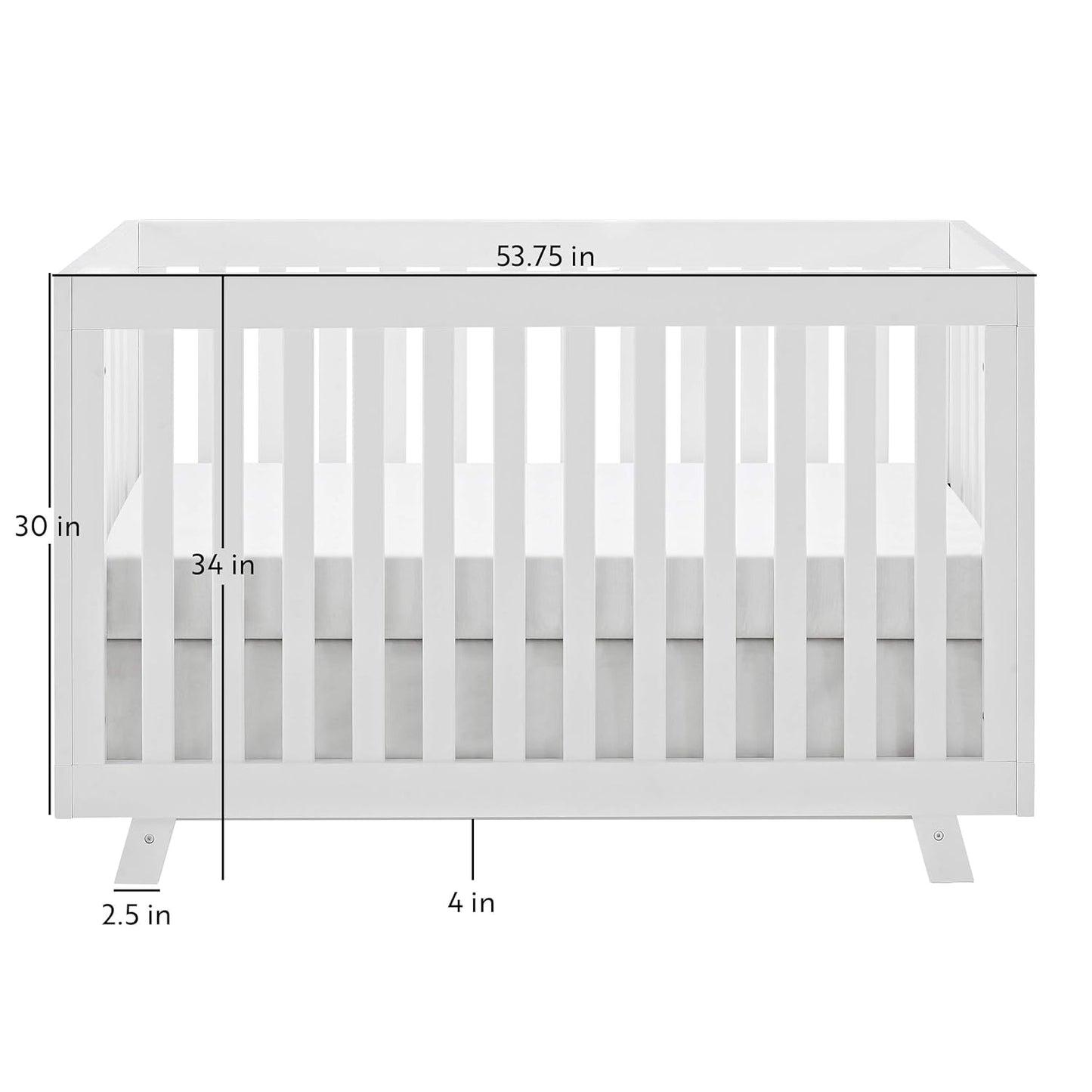 Storkcraft Beckett Convertible Crib (White) – Converts from Baby Crib to Toddler Bed and Daybed, Fits Standard Full-Size Crib Mattress, Adjustable Mattress Support Base