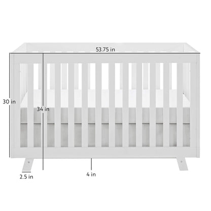 Storkcraft Beckett Convertible Crib (White) – Converts from Baby Crib to Toddler Bed and Daybed, Fits Standard Full-Size Crib Mattress, Adjustable Mattress Support Base