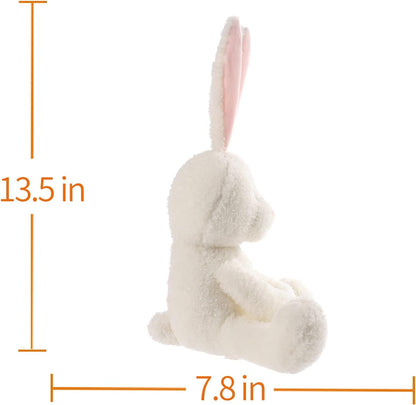 Apricot Lamb Toys Plush White Rabbit Bunny Stuffed Animal Soft Cuddly Perfect for Child 14 Inches