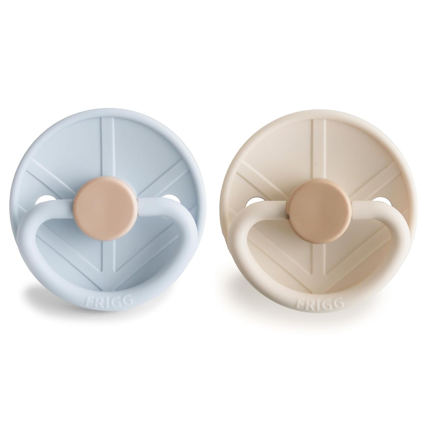 FRIGG Little Viking Silkysoft Silicone Baby Pacifier 2-Pack | Made in Denmark | Bpa-Free (Sage/Olive, 6-18 Months)