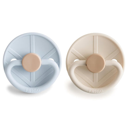 FRIGG Little Viking Silkysoft Silicone Baby Pacifier 2-Pack | Made in Denmark | Bpa-Free (Sage/Olive, 6-18 Months)