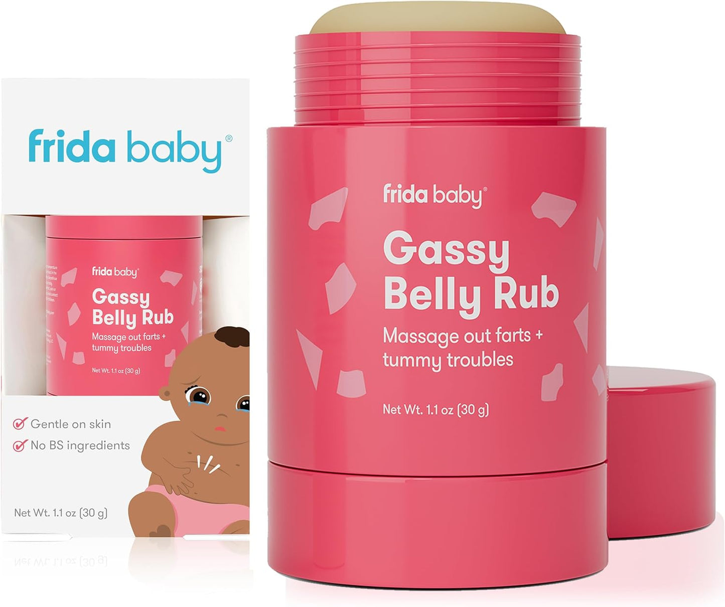 Frida Baby Gassy Belly Rub | Infant Gas Relief | Baby Gas Relief Rub for Belly Massages Made with Natural Oils