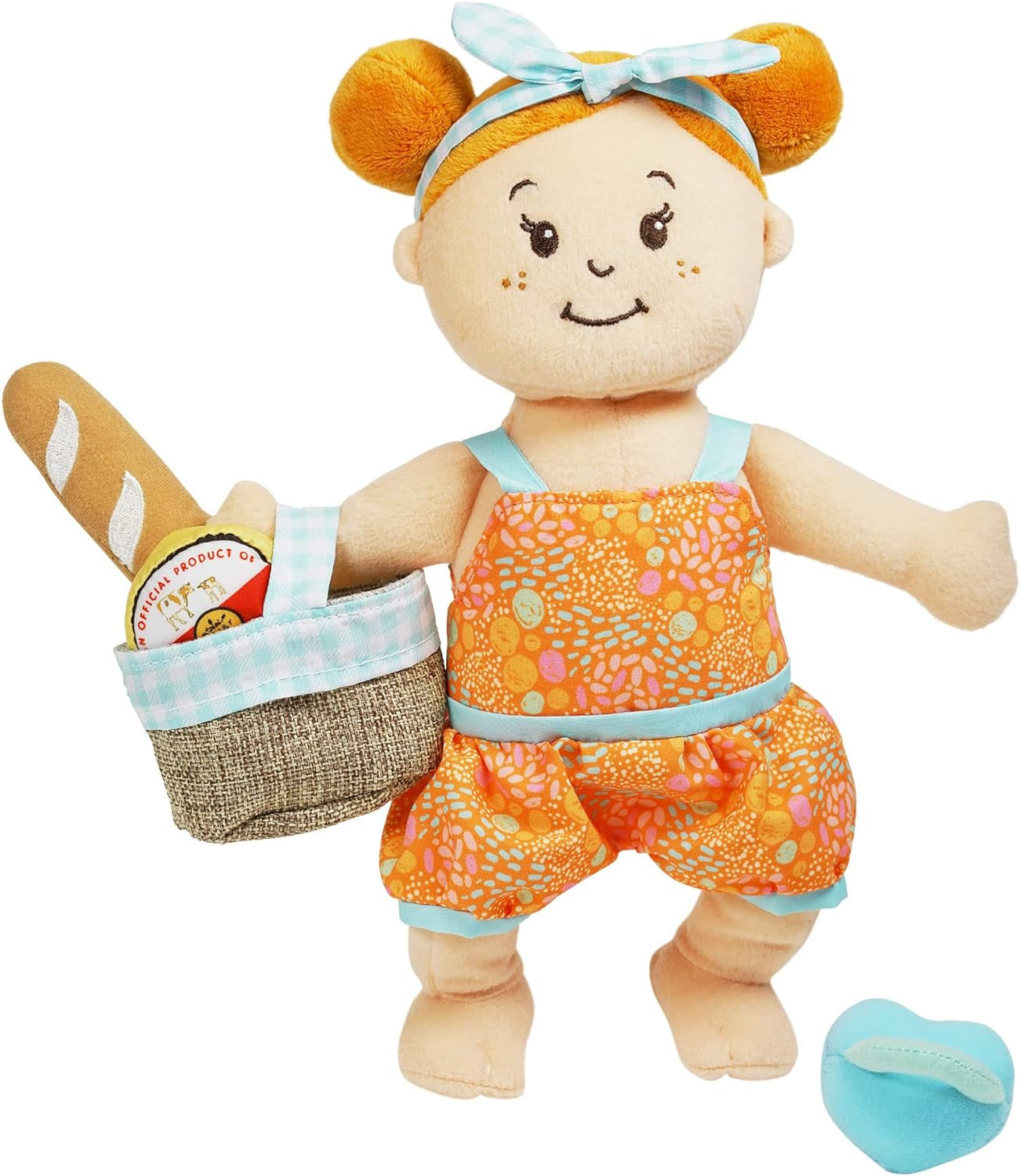 Manhattan Toy Wee Baby Stella Peach Al Fresco 12" Soft Baby Doll Set for Toddlers 12 Months and Up