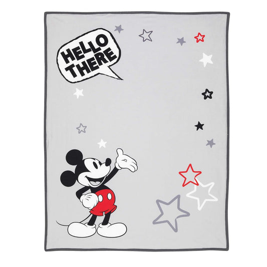 Lambs & Ivy Disney Baby Mickey Mouse Picture Perfect Baby Blanket - Gray