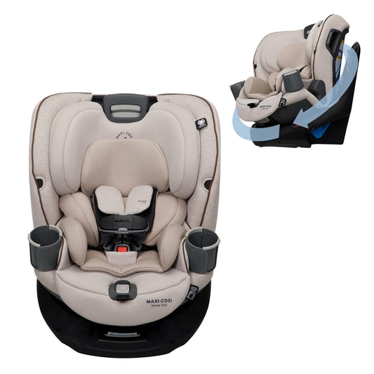 Maxi-Cosi Emme 360 Car Seat: Rotating Car Seat 360, All-In-One Convertible, Car Seat 360 Rotation, Swivel Car Seat in Desert Wonder