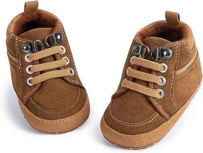 CENCIRILY Baby Boys Girls High Top Sneakers Soft Soles anti Skid Infant Ankle Shoes Toddler Prewalker First Walking Crib Shoes