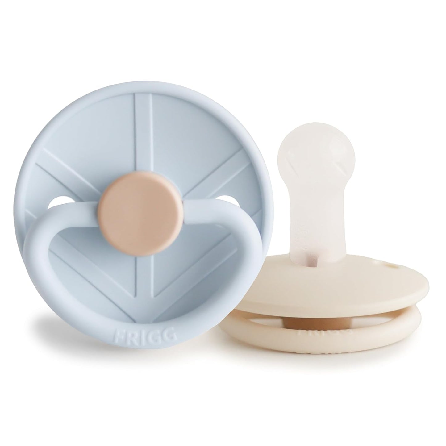 FRIGG Little Viking Silkysoft Silicone Baby Pacifier 2-Pack | Made in Denmark | Bpa-Free (Sage/Olive, 6-18 Months)