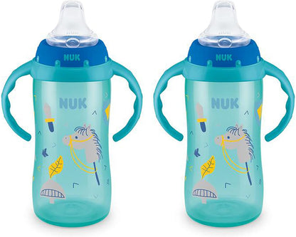 NUK Learner Cup, 10 Oz, 8+ Months, 2 Count – BPA Free, Spill Proof Sippy Cup