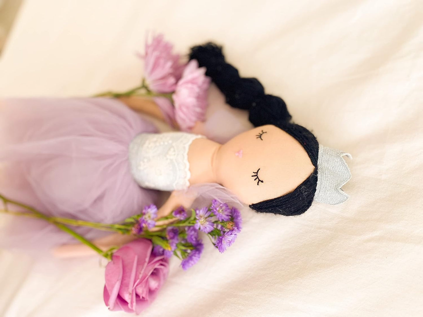 MON AMI Princess Violette Designer Doll – 22”, Soft & Elegant Stuffed Plush Princess Doll, Use as Toy or Room Decor, Great Gift for Christmas