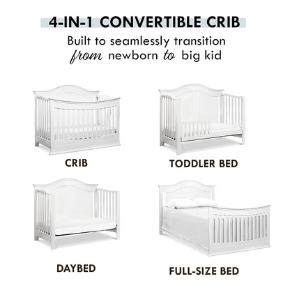 Davinci Meadow 4-In-1 Convertible Crib in Hazelnut, Greenguard Gold Certified