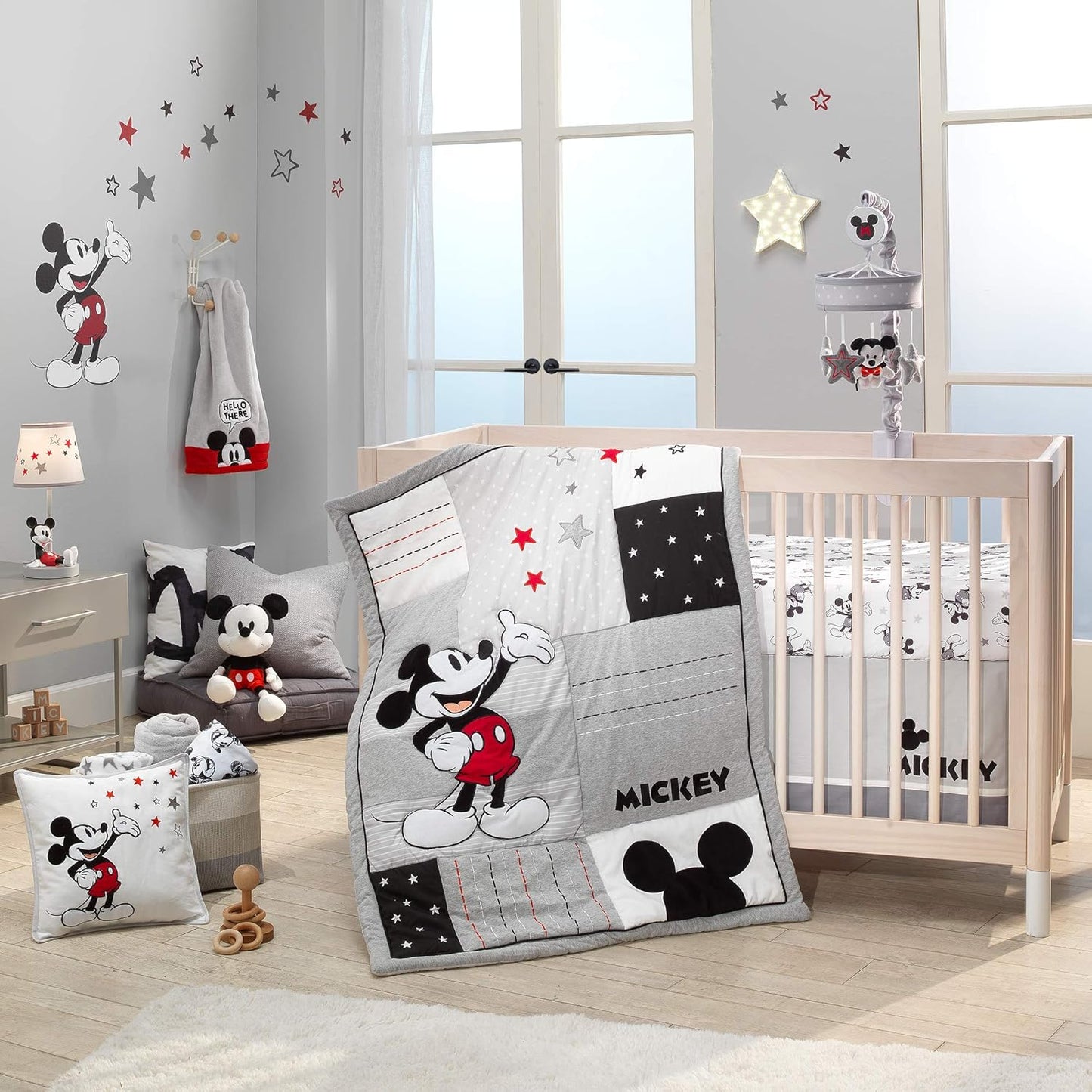 Lambs & Ivy Disney Baby Magical Mickey Mouse Wall Decals - Gray/Red