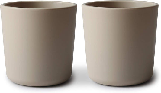 Mushie Dinnerware Cups for Kids | Made in Denmark, Set of 2 (Vanilla)