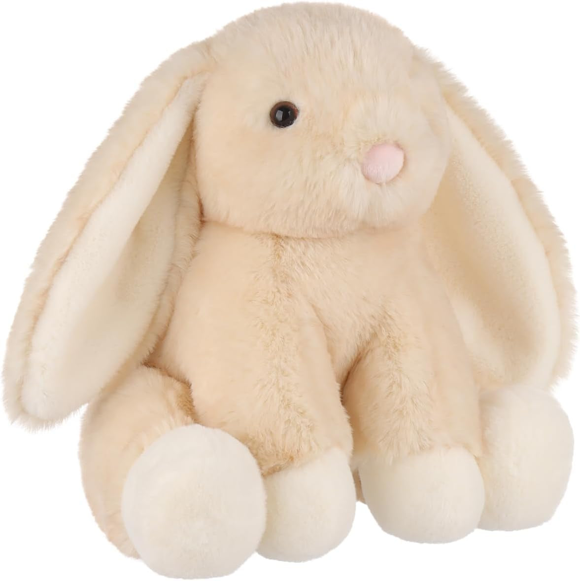 Apricot Lamb Colorful Bunny Plush Stuffed Animals for Kids, Soft Cute Plush Toys for Baby Girl and Boy, Fluffy Colorful Bunny Cream 8.3 Inches (Cream)