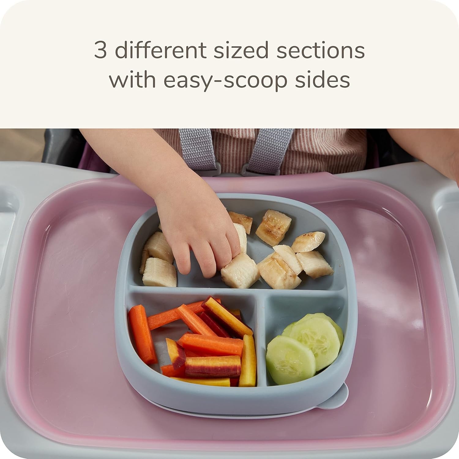 NUK for Nature Suction Plate and Lid, Leak-Proof Lid, Microwave, Freezer, & Top Rack Dishwasher Safe, BPA & Latex-Free, Pack of 1