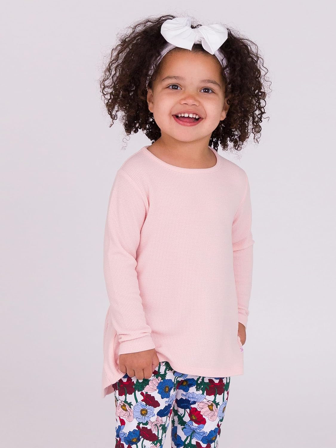 Rufflebutts® Baby/Toddler Girls Long Sleeve High Low Top W/Bow