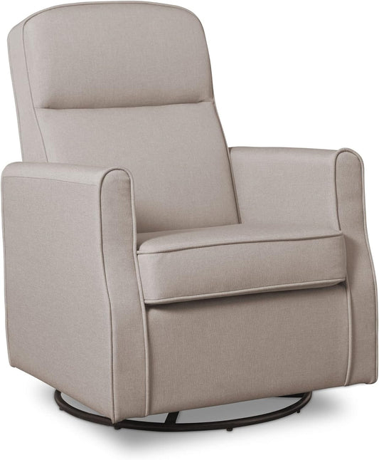 Delta Children Blair Slim Nursery Glider Swivel Rocker Chair, Taupe