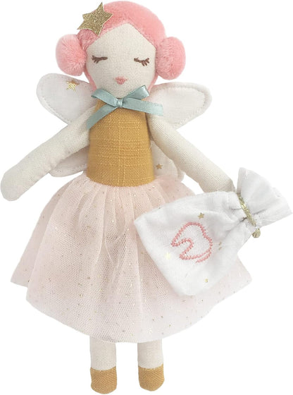 MON AMI Tooth Fairy Doll with Tooth Bag – 10”, Perfect First Loose Tooth for Kids, Plush Tooth Fairy Doll, Great Gift for Little Boys/Girls