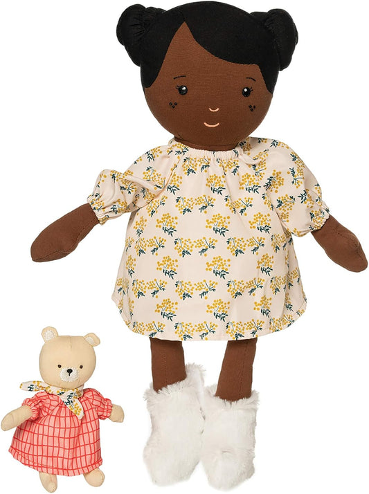 Manhattan Toy Playdate Friends Harper Machine Washable and Dryer Safe 14 Inch Doll with Companion Stuffed Animal