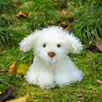 Apricot Lamb Toys Plush White Puppy Dog Stuffed Animal Soft Cuddly Perfect for Child 8 Inches