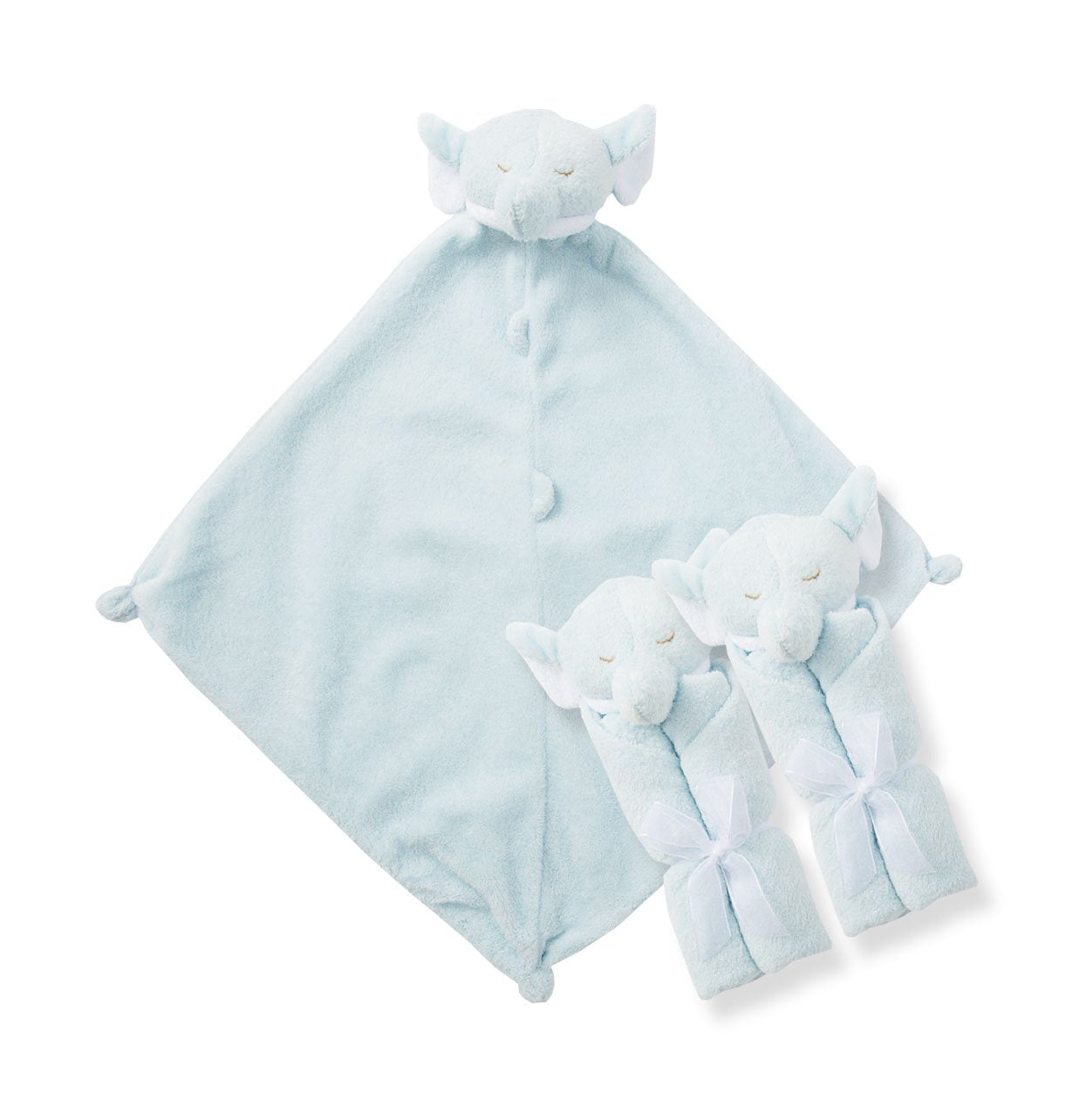 Angel Dear - Blue Elephant, Pair and a Spare Blankie Set