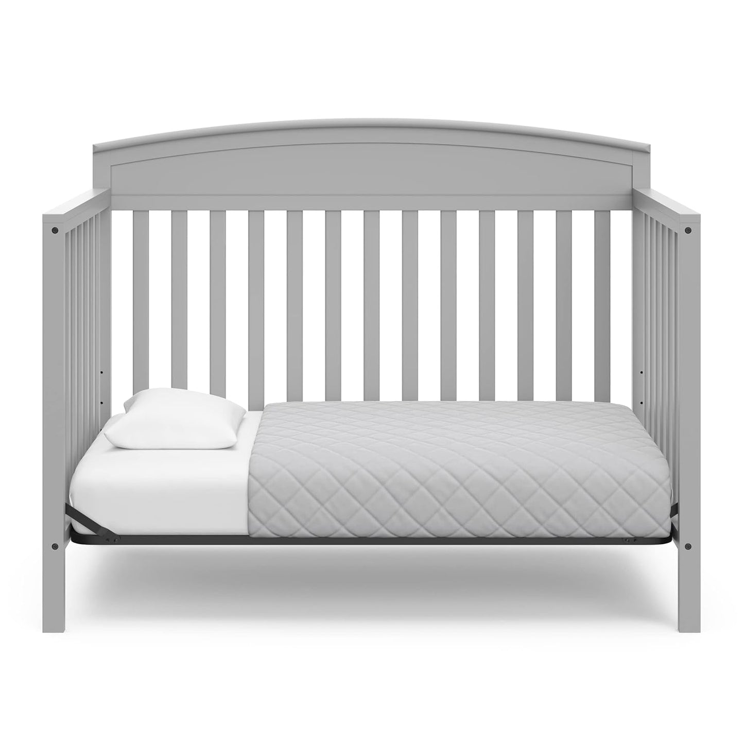 Graco Benton 5-In-1 Convertible Crib (Pebble Gray) – GREENGUARD Gold Certified, Converts from Baby Crib to Toddler Bed, Daybed and Full-Size Bed, Fits Standard Full-Size Crib Mattress