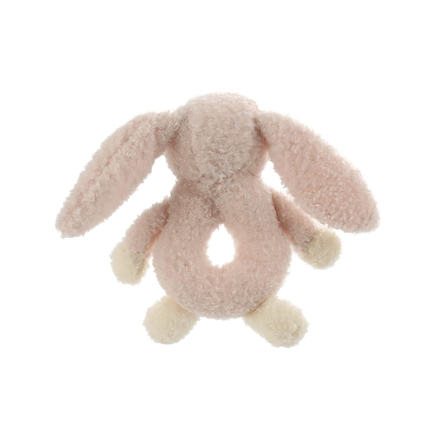 Apricot Lamb Baby Lovey Bunny Soft Rattle Toy, Plush Stuffed Animal for Newborn Soft over 0 Months (Pink Rabbit, 7 Inches)