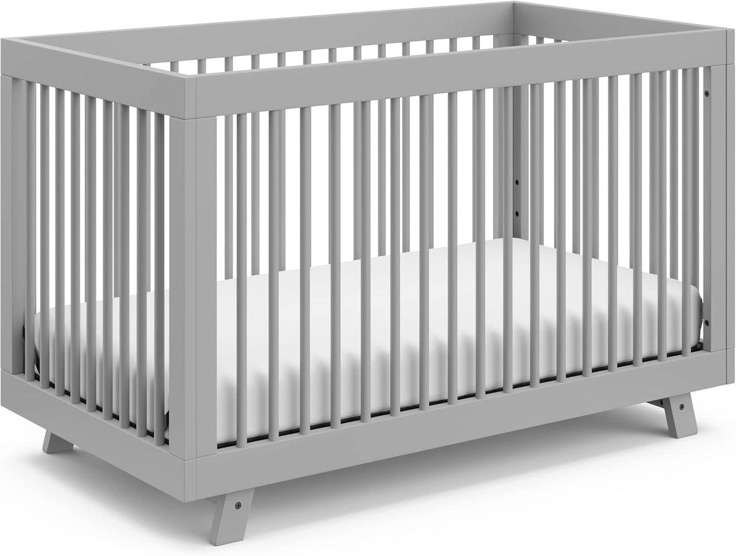 Storkcraft Beckham 3-In-1 Convertible Crib (White) - Converts to Daybed and Toddler Bed, Fits Standard Full-Size Crib Mattress, Adjustable Mattress Height