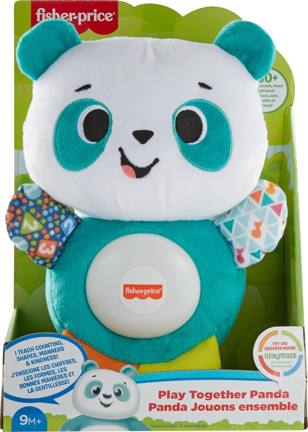 Fisher-Price Baby Learning Toy Linkimals Play Together Panda Plush for Ages 9+ Months, Compatible Only with Linkimals Items