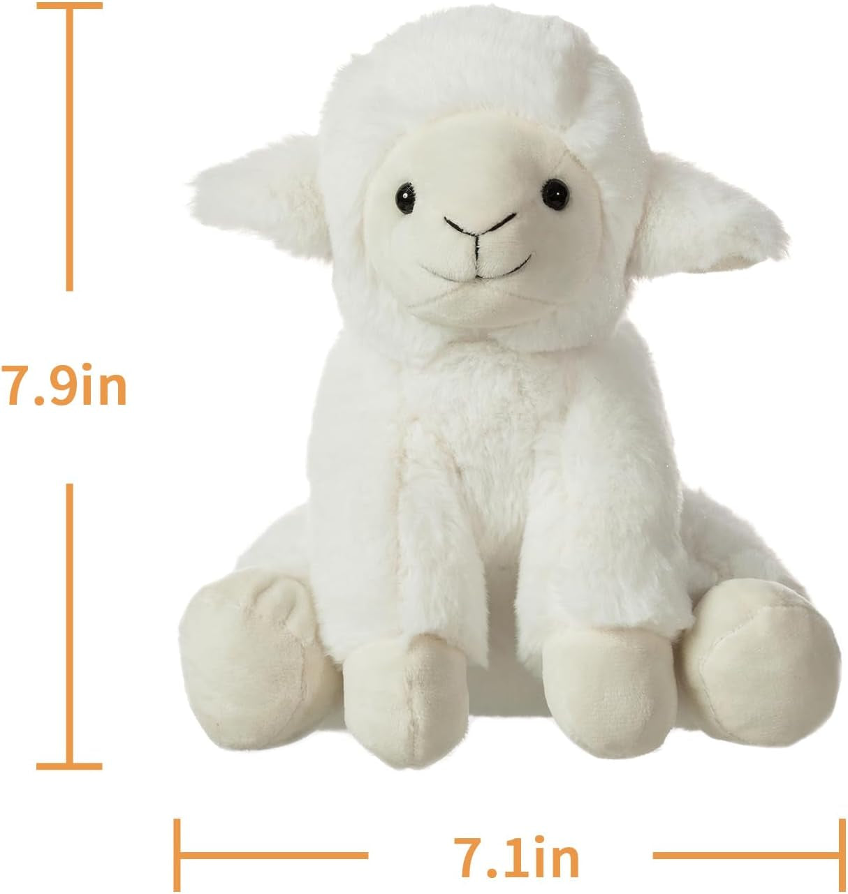 Apricot Lamb Toys Plush Cream Lamb Sheep Stuffed Animal with Fluffy Soft Ears (Cream Lamb, 8 Inches)