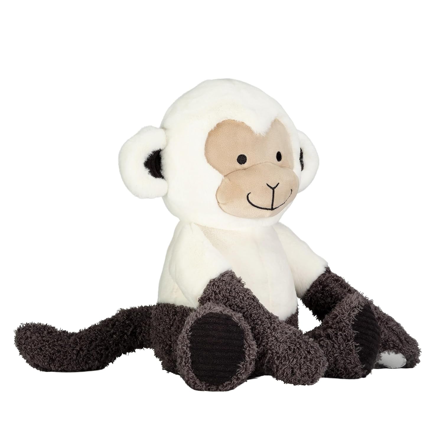 Lambs & Ivy Jungle Party White/Gray Plush Monkey Stuffed Animal Toy - Charlie