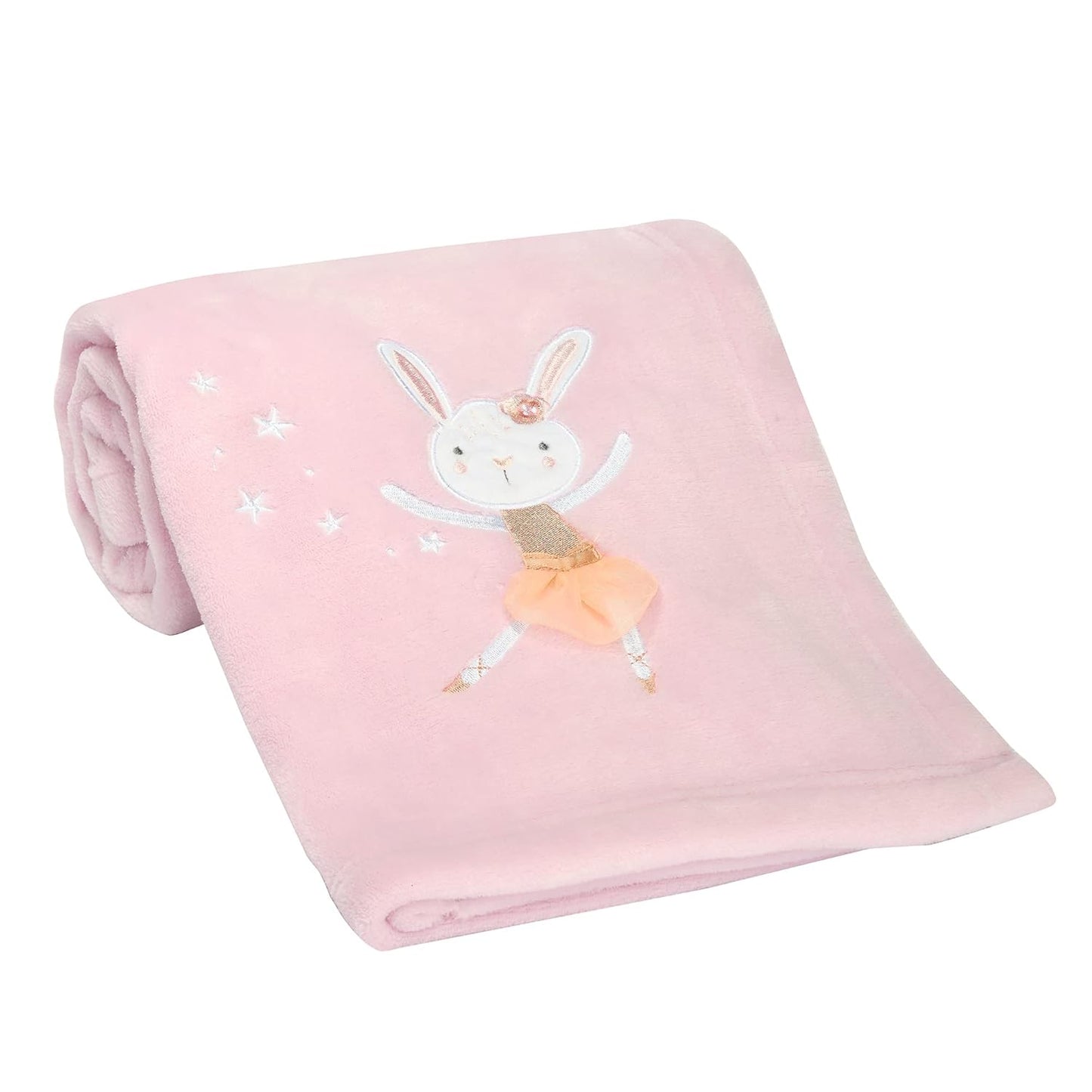 Bedtime Originals Tiny Dancer Baby Blanket - Pink, Animals, Celestial, Rabbit