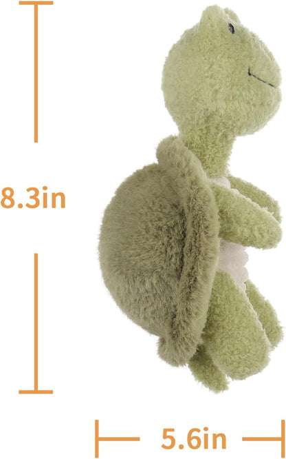 Apricot Lamb Witty Turtle Bob Plush Stuffed Animals for Kids, Soft Cute Plush Toys for Baby Girl and Boy, Fluffy Witty Turtle Green 8.3 Inches