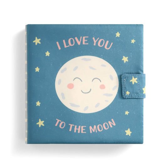 DEMDACO I Love You to the Moon Blue Star 7 X 7 Fabric Children'S Basic Soft Book Toy