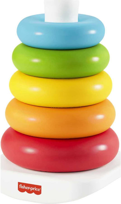 Fisher-Price Infant Toy Set, Baby’S First Blocks (10 Shapes) and Rock-A-Stack Ring Stacking Activity for Ages 6+ Months​