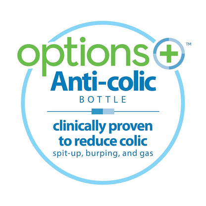 Dr. Brown'S Anti-Colic Options+ Narrow Sippy Bottle Starter Kit, 8Oz/250Ml, with Level 3 Medium-Fast Flow Nipple and Soft 100% Silicone Sippy Spout, Green, BPA Free, 6M+