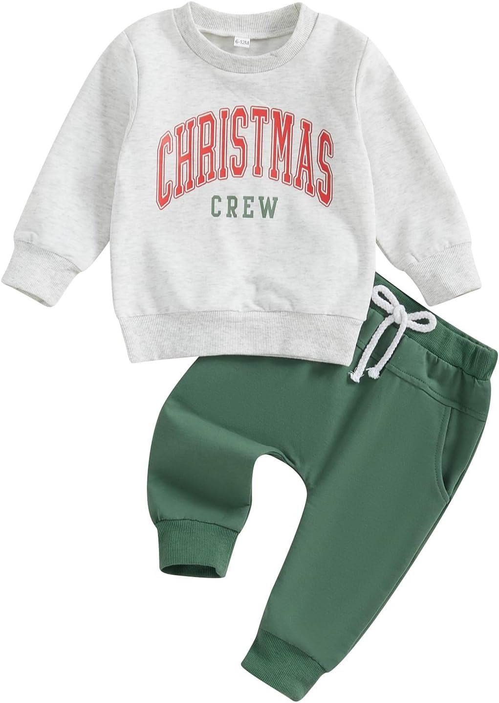 Toddler Baby Boy Girl Christmas Outfits Truck Tree Print Long Sleeve Sweatshirts Pants Fall Infant 2Pcs Clothes