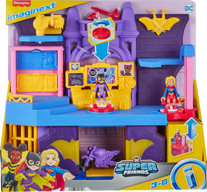 Fisher-Price Imaginext DC Super Friends Toy Batgirl Hero Hideout Playset with 2 Figures & 5 Accessories for Pretend Play Kids Ages 3+ Years