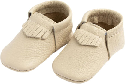 Freshly Picked First Pair City Leather Baby Moccasins Unisex - Baby Girl Shoes, Baby Boy Shoes - Soft Sole Baby Shoes, Crib Shoes