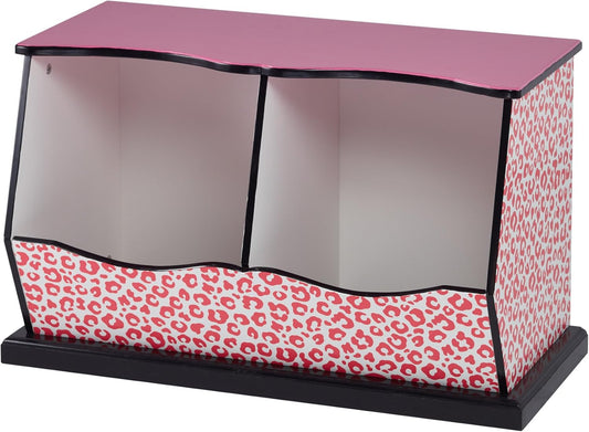 Teamson Kids - Fashion Prints Leopard 2-Bin Cubby Storage